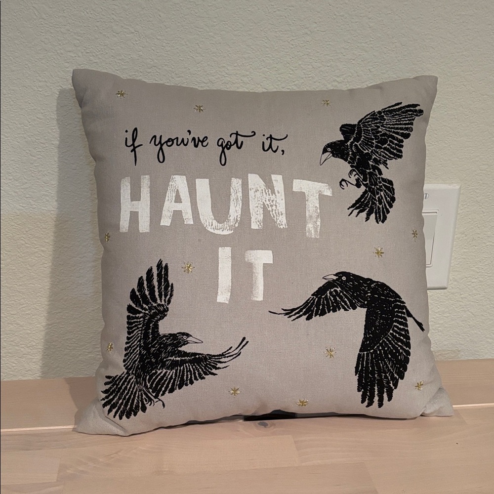 🐦‍⬛ Pottery Barn “If you’ve got it, haunt it” pillow 🐦‍⬛